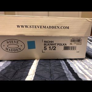 Steve Madden black and white polka dot high heels